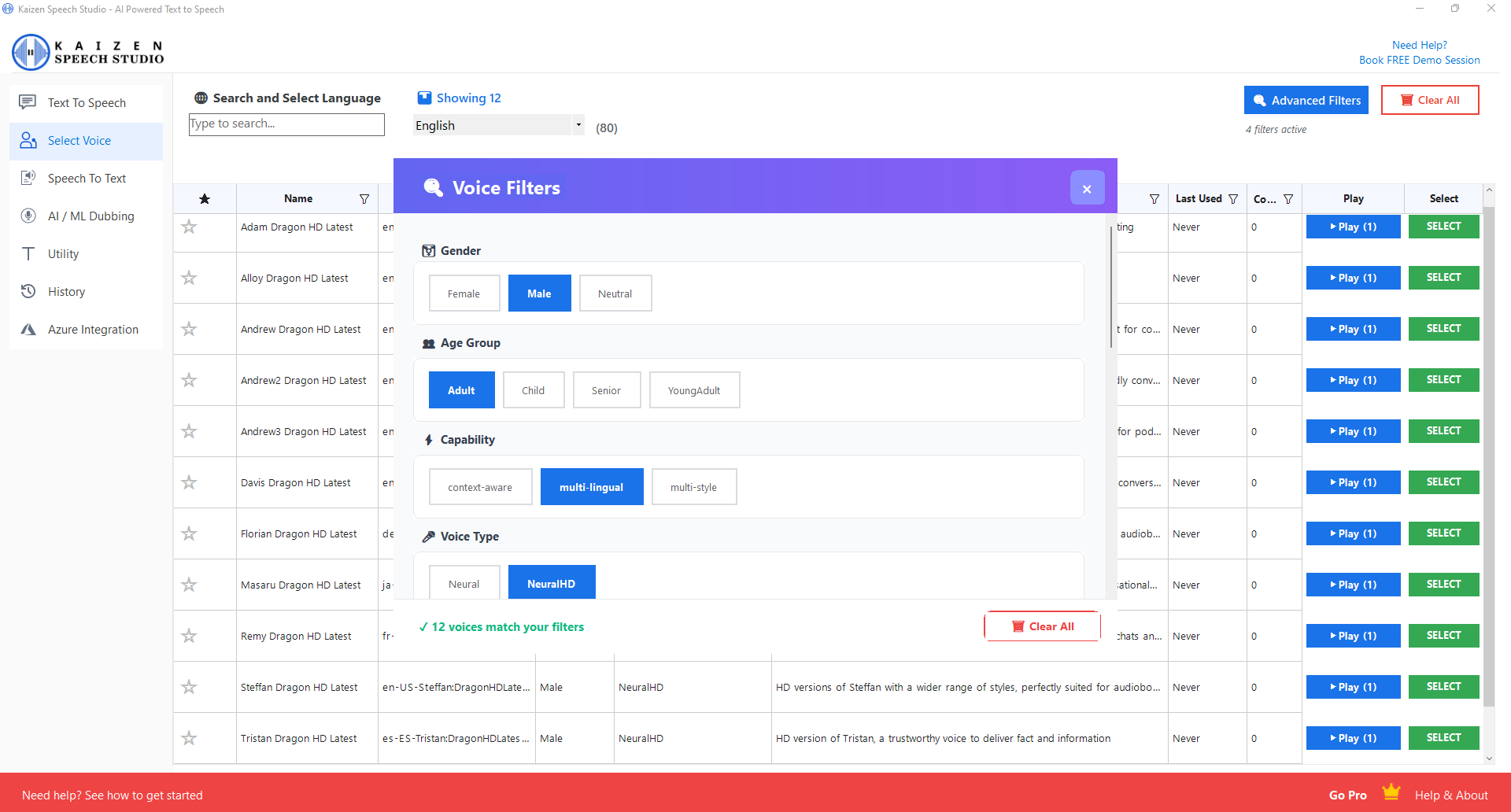 Advanced Voice Filters